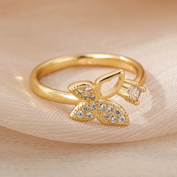 NEW Stainless Steel Butterfly Ring - Picture 2 of 4